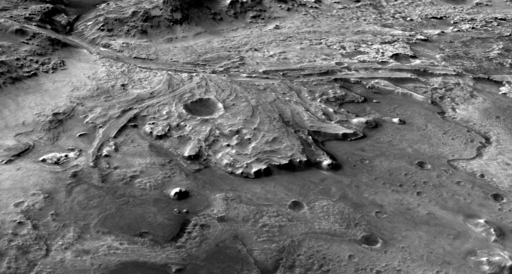 Jezero Crater on Mars. Images taken by CTX
